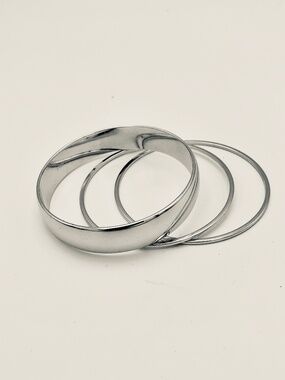 Monet Silver Plated Bangle Bracelets